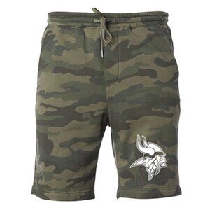 NEW Minnesota Vikings Fleece Sweat Shorts Pants FOREST WOODLAND CAMO